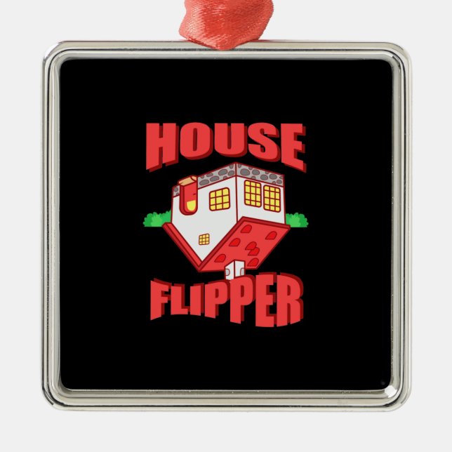Real Estate Agent House Flipper Metal Tree Decoration (Front)