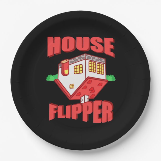 Real Estate Agent House Flipper Paper Plate (Front)