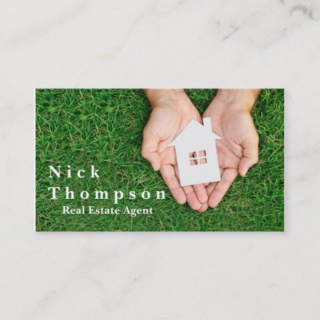Real Estate Agent House Home Building Rent Sell Business Card (Front)