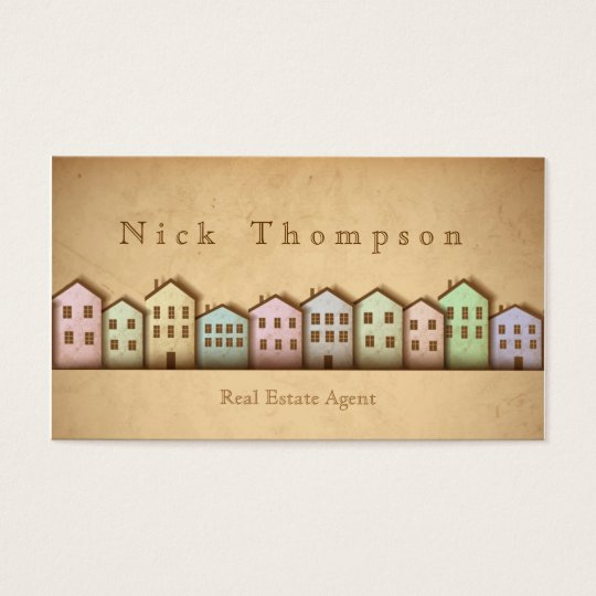 Real Estate Agent House Home Rent Sell Buy Business Card