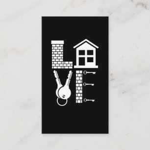 Real Estate Agent House Investor Property Love Business Card
