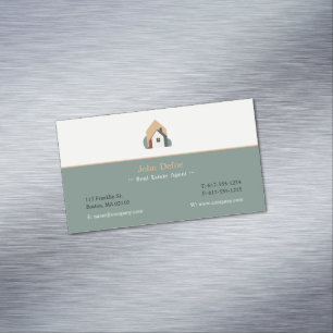 Real Estate Agent House Magnetic Business Card