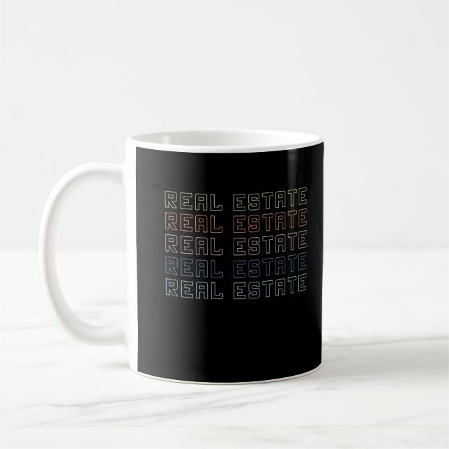 Real Estate Agent House Seller Porperty Colourful Coffee Mug (Left)