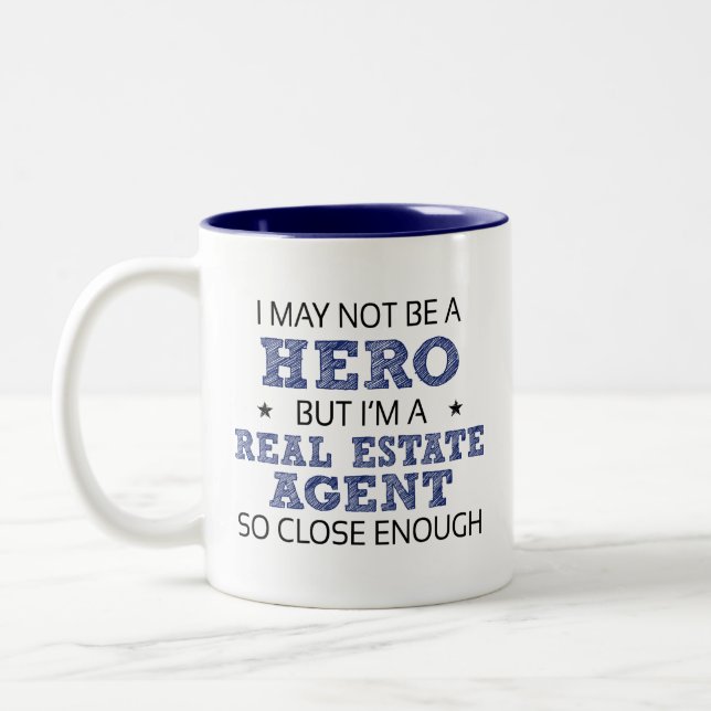 Real Estate Agent Humour Novelty Two-Tone Coffee Mug (Left)