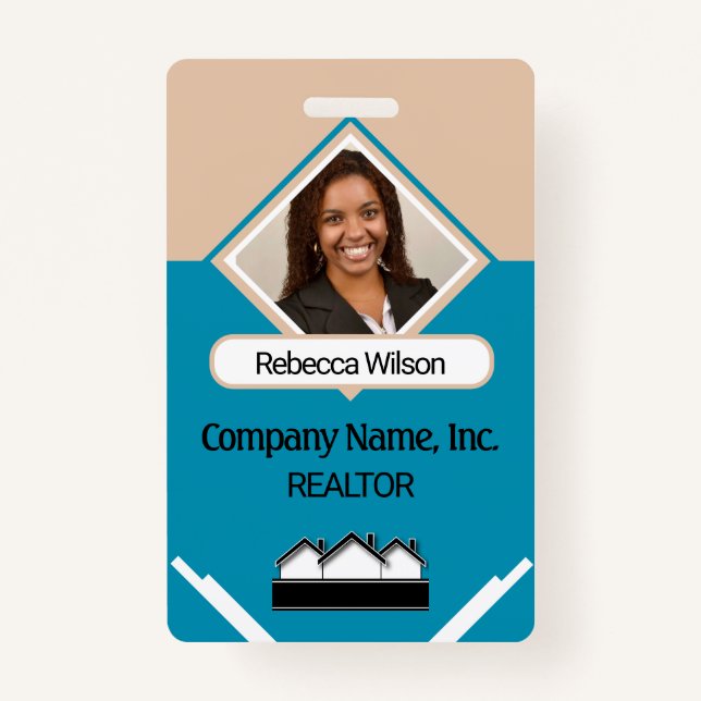 Real Estate Agent ID Badge (Front)