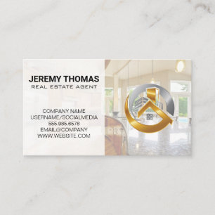 Real Estate Agent   Interior Home   Modern Realtor Business Card