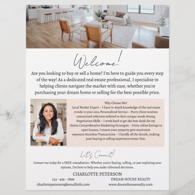 Real Estate Agent Introduction Flyer (Front)