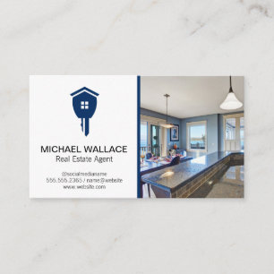 Real Estate Agent Key   Modern Kitchen  Business Card