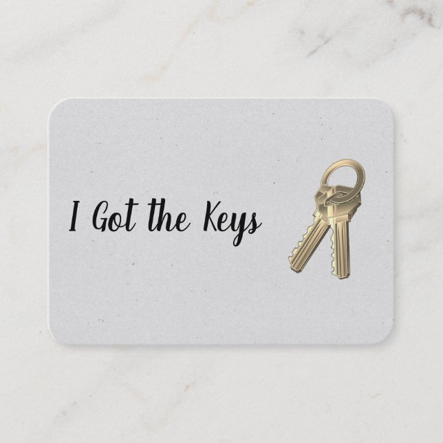 Real Estate Agent / Keys Business Card (Front)