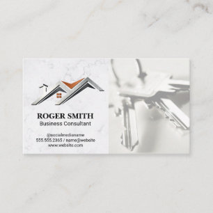 Real Estate Agent   Keys   Homes Business Card