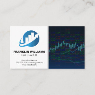 Real Estate Agent Logo Day Trading Stocks Business Card