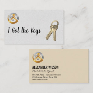 Real Estate Agent Logo / Keys Business Card