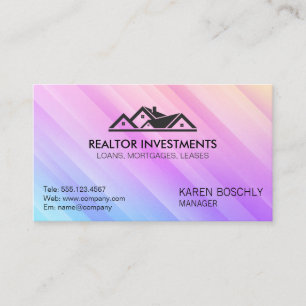 Real Estate Agent Logo   Residential Properties Business Card