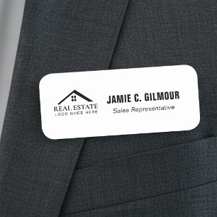Real Estate Agent Magnetic Custom Business logo Name Tag