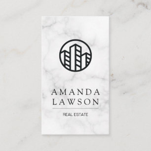 Real Estate Agent   Marble   Corporate Icon Appointment Card