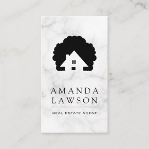 Real Estate Agent   Marble   Home and Tree Icon Appointment Card