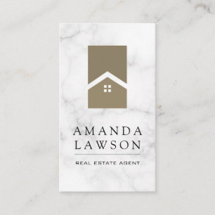 Real Estate Agent Marble Property Investment Appointment Card