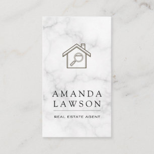 Real Estate Agent Marble Property Investment Appointment Card