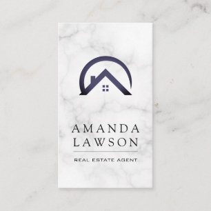 Real Estate Agent Marble Property Investment Appointment Card