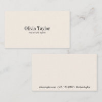 Real Estate Agent Modern Minimalist Professional
