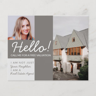 Real Estate Agent neighbour HELLO calling CARD