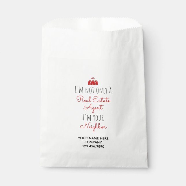 Real Estate Agent Neighbour Prospect Farm Favour Bags (Front)