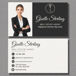 Real Estate Agent Neutral Photo  Business Card