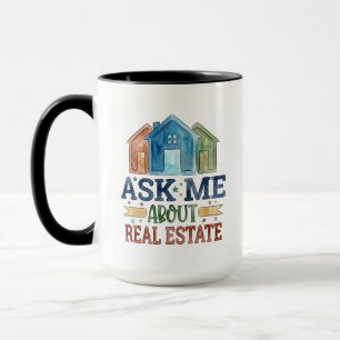 Real Estate Agent Personalized Black Two-Tone Mug