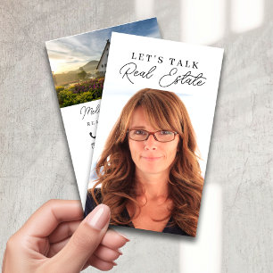 Real Estate Agent Photo QR Code Business Card