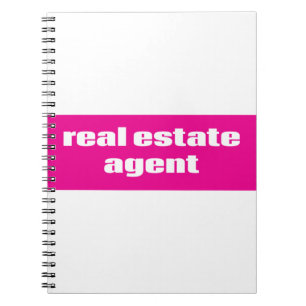 Real Estate Agent Pink Notebook