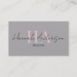 Real Estate Agent Professional Simple Script Business Card