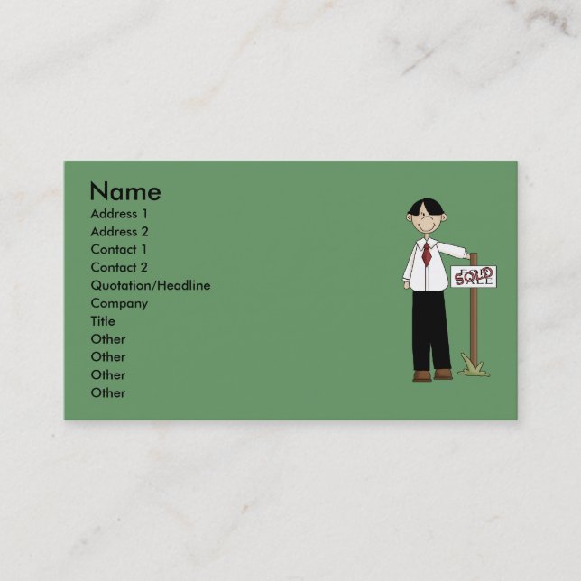 Real Estate Agent Profile Card (Front)