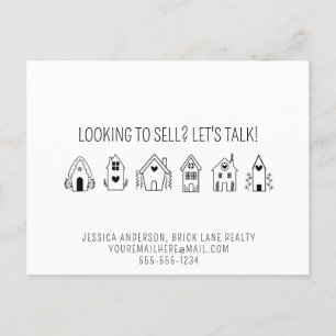 Real Estate Agent Promotional Contact Info Postcard
