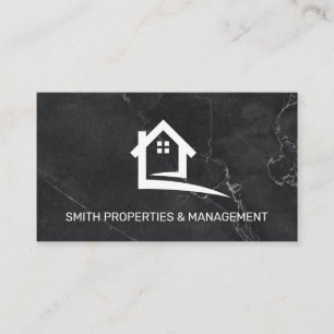 Real Estate Agent Properties Management Marble Appointment Card