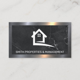 Real Estate Agent   Properties   Metallic Border Appointment Card