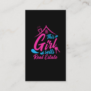 Real Estate Agent Property Girl Broker Investor Business Card