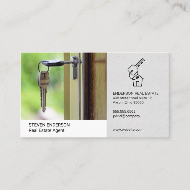 Real Estate Agent | Property Homes | Open House Business Card (Front)