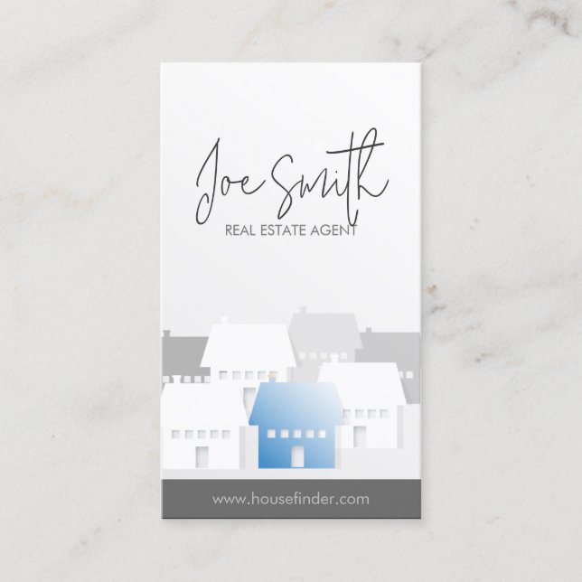 Real Estate Agent Property Investment Business Card (Front)