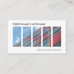 Real estate agent QR-Code modern office buildings Business Card