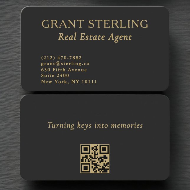 Real Estate Agent QR Code Professional Business Card (Creator Uploaded)