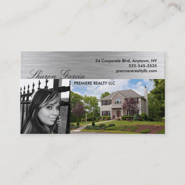 Real Estate Agent Real Estate Agent Business Card (Front)