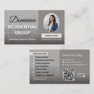 Real estate agent, Real estate company, Realtor Bu Business Card