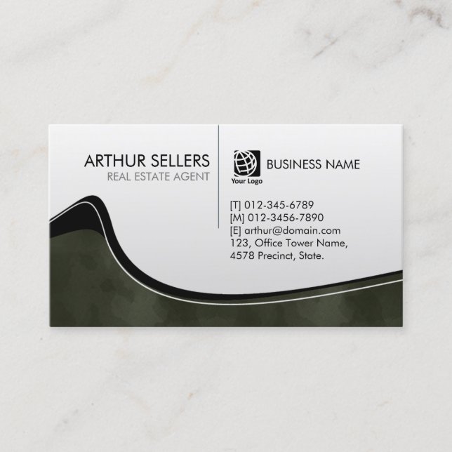 Real Estate Agent Realtor  Business Card (Front)