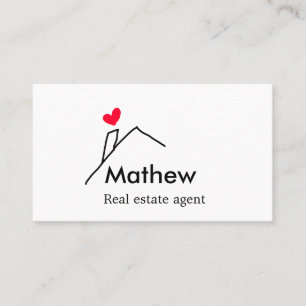 Real estate agent realtor construction home inaugu business card