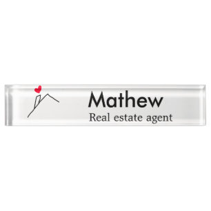 Real estate agent realtor construction home inaugu nameplate