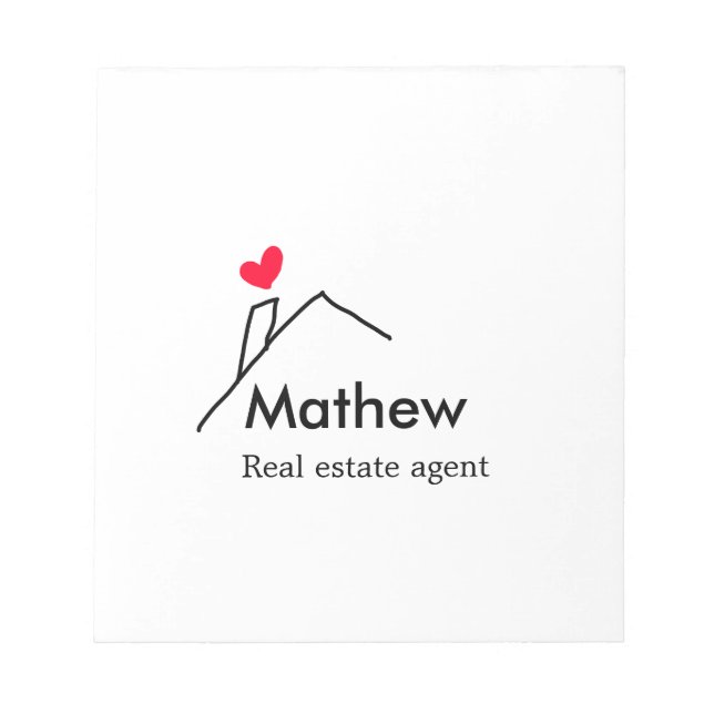 Real estate agent realtor construction home inaugu notepad (Front)
