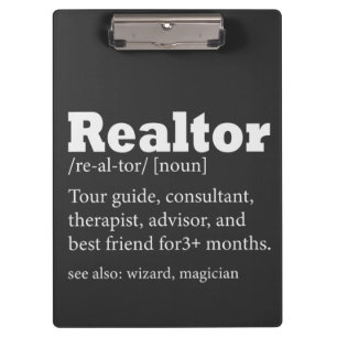 Real Estate Agent Realtor Funny Quote     Clipboard