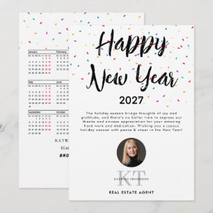 Real Estate Agent Realtor New Year 2027 Calendar Holiday Card