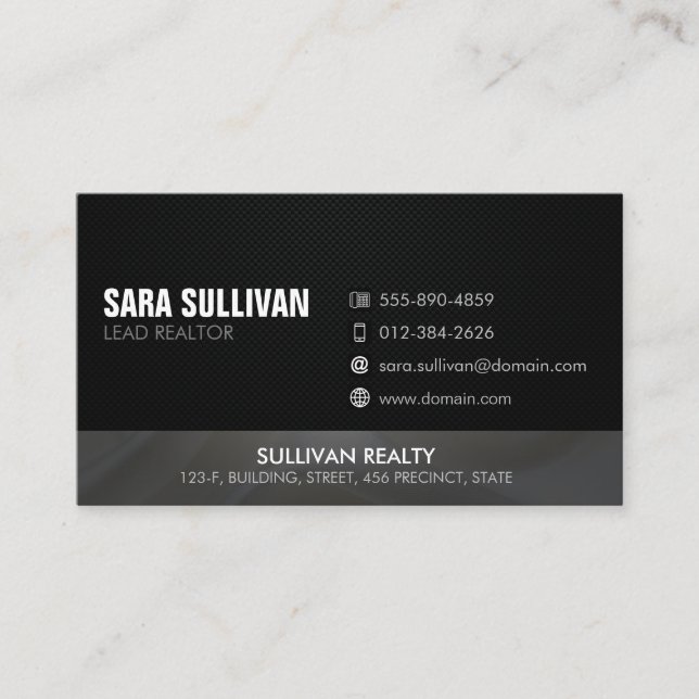Real Estate Agent Realty Realtor Business Card (Front)