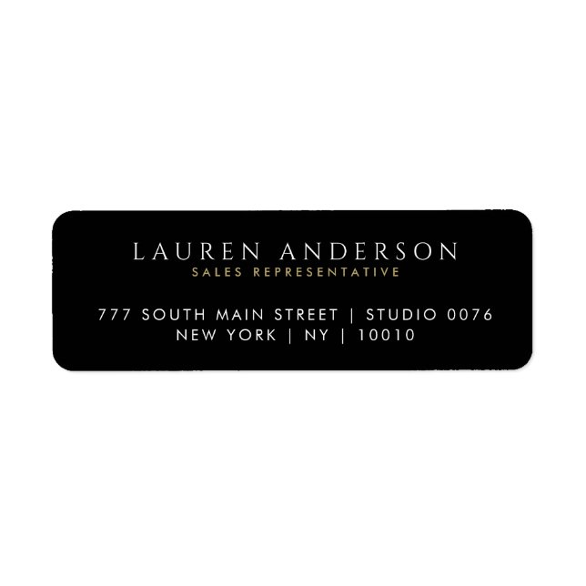 Real Estate Agent Return Address Labels (Front)